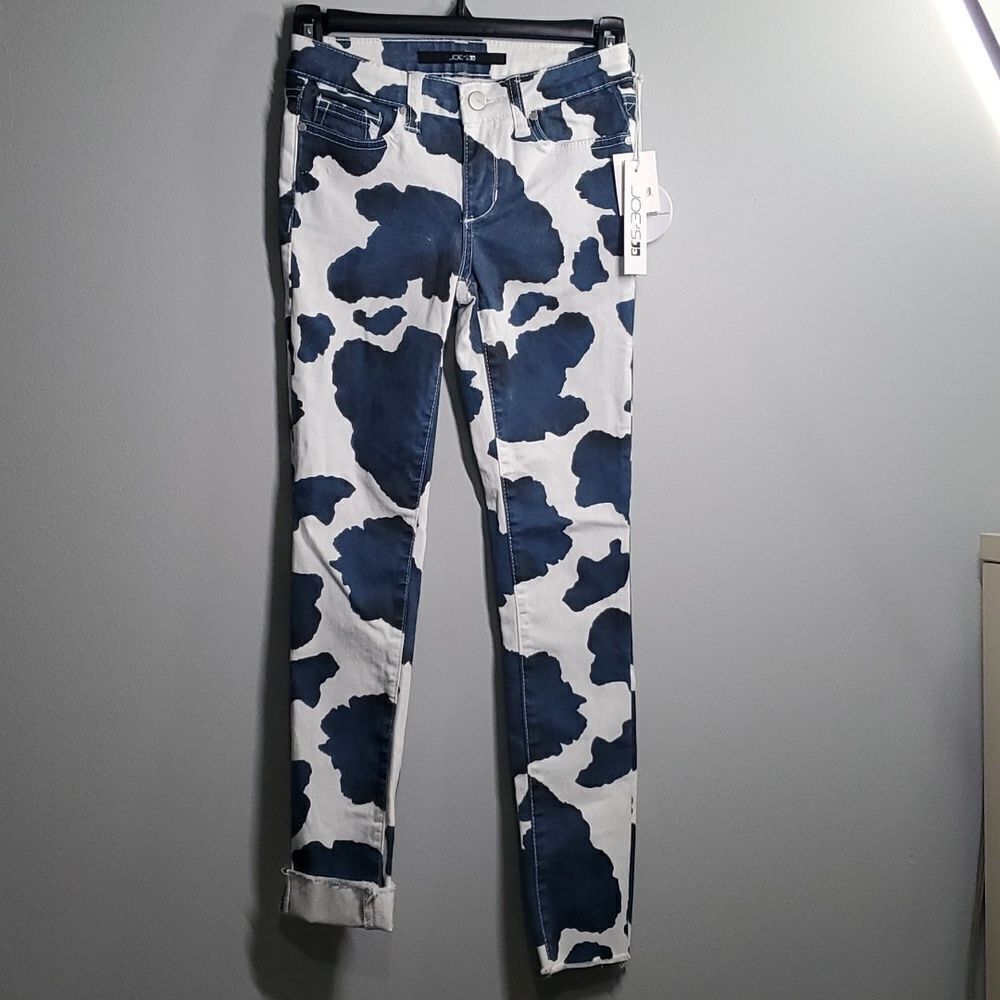 Joe's Jeans girl's size 12 black blue white Markie mid skinny ankle Cow nwt new